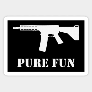 Pure Fun (Gun Lover / Sport Shooter / White) Sticker